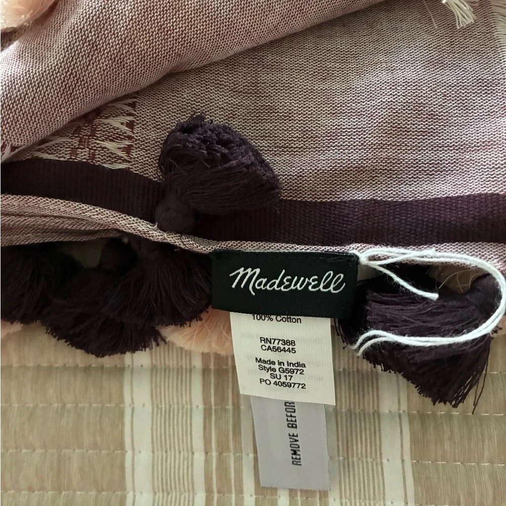 MADEWELL Cape Scarf with Tassels NWT - Picture 3 of 6